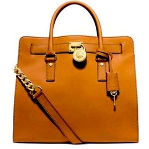 Michael Kors Large Hamilton Saffiano Tote - Cognac